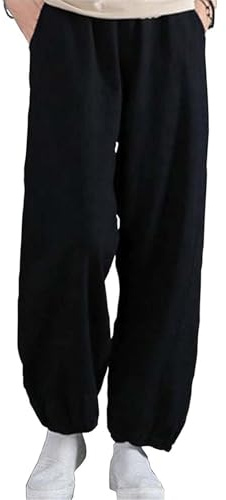 Tai Chi Pants Martial Arts Taiji Training Trousers Chinese Martial Arts Tai Chi Kung Fu Qigong Shaolin Wide Legs Knickerbocker Graceful Uniform for Men and Women,A,M