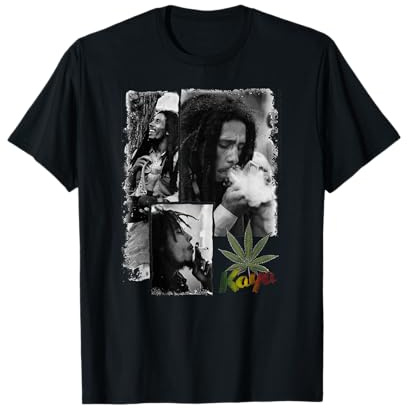 Officiel Bob Marley Kaya Collage Reggae Vintage Fan T-Shirt