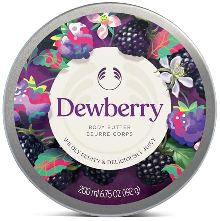 The Body Shop Dewberry Body Butter for Dry Skin 200ml | Intensive Moisturiser with Fruity Floral Scent and Community Fair Trade Shea Butter for Deep Hydration