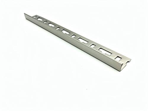 ProDiva PLANUS - Edelstahl V4A Premium Qualität - Fliesenprofil, Fliesenschiene, Winkelprofil (Gebürstet, 12,5 mm) - Länge 2,50 m