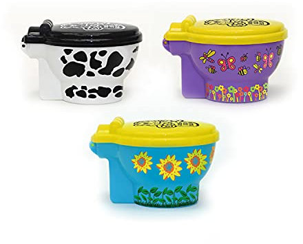 SLIMY Toilet Bowl 3 x 60g - 3er Set Original Slimy Slime Spielmasse mit Ooops Toilette für freche Pupsi Furz Geräusche, Schleim Spielspaß für Kinder, elastische Spielknete (Spielzeug ab 3 Jahre)