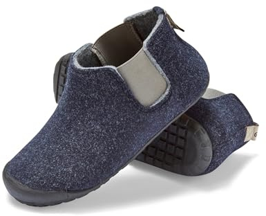 Gumbies Brumby Boot Slippers for Indoors and Outdoors, Eco-friendly Felt Uppers, Elasticated Sides, Recycled Rubber Outsoles - Comfort Guaranteed