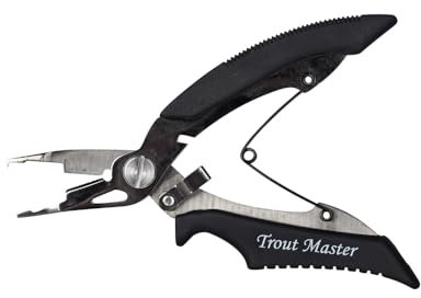 Trout Master Micro Split Ring Pliers 12cm - Sprengringzange für Spoons & Blinker, Angelzange für Sprengringe, Zange