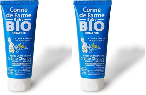 Corine de Farme - Crème Change Apaisante Certifiée Bio 100ml - à l'Extrait de Calendula Bio et à l'Huile d'Olive Bio - Formule 100% Clean Beauty - Convient aux Peaux Sensibles - Fabriquée en France