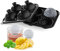 Golf Ball Ice Mold with Funnel Lid,2.2in Funny Shaped Round Golf Ice Cube Mould for Cocktails, Whiskey, Golf Gifts Ice Ball Maker Mold (4hole)