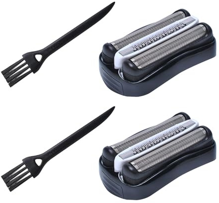 32B Scherkopf Kompatibel mit Series 3 Elektrorasierer Ersatz 3090cc 3050cc 3040s 3020 340 320 mit Pinsel von Poweka (2 Stuck)