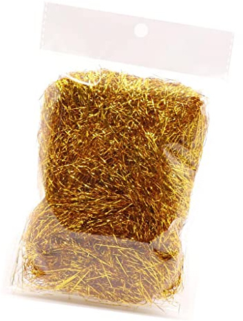 Remplissage métallique pour emballage cadeau et remplissage de panier Doré