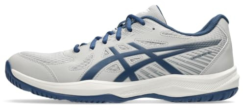 ASICS Men's Upcourt 6 Volleyball Shoes, 9.5, Oyster Grey/Midnight Blue