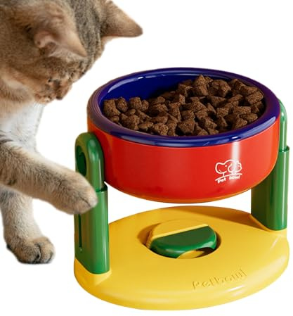 Renopfect Cuenco elevado para gatos - Cuencos ajustables en altura con para gatos de apartamento, comederos antideslizantes para gatos pequeños, medianos y grandes, accesorios para mascotas