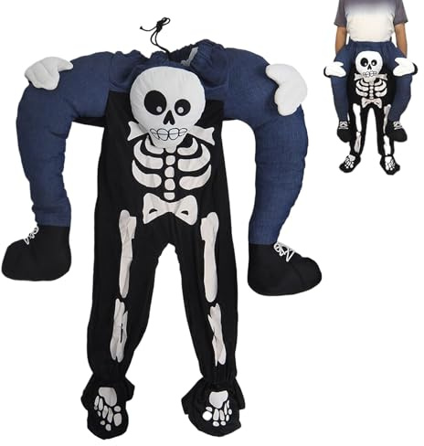 Generisk halloween kostym kläder, roligt festmode – skelett-motiv cosplay kläder – kvinnor, män, seniorer, vänner, cosplayevenemang, födelsedag,