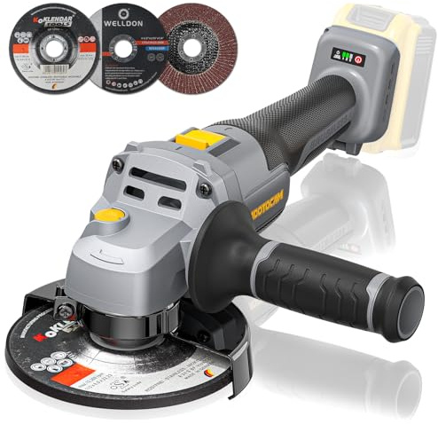 ADOTOCAM Angle Grinder, 20V Brushless Cordless, 4-1/2 Inch, Compatible with Dewalt Battery (No Battery), with Metal Grinding Wheel, for Cutting, Grinding, Polishing, Carving