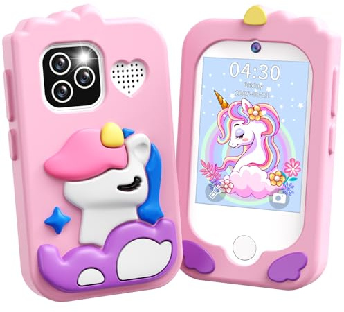 Kids Camera, Kids Smart Phone Toy Phone, Kids Digital Camera with Dual Camera, 2.8 Touchscreen, MP3 Player, 32GB Card, Toddler Christmas Birthday Gift for Girls Boys Age 3 4 5 6 7