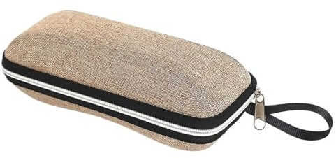 glasögonfodral, Solglasögonlåda Glasögonlåda Dragkedja Bärbar EVA-glasögonskyddslåda(Beige)