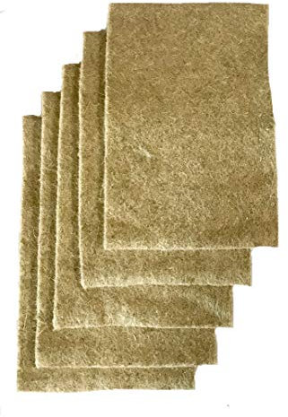 Tapis de Culture composé à 100% de Chanvre, 40 x 25 cm, env. 1cm d'épaisseur, Paquet de 5 (€ 3,60 /Piece),adapté à la Culture, Bourgeons de cresson et germes (microgreens), Germination des graines