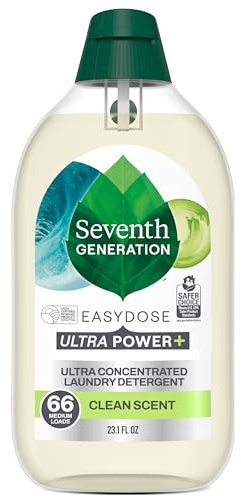 Seventh Generation, Laundry Detergent Ultra Power Plus Clean Scent, 23.1 Fl Oz
