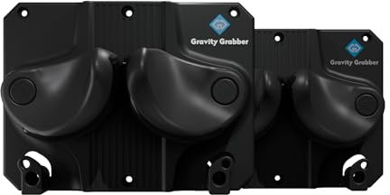 Gravity Grabber Ultimate Ski & Snowboard Wall Storage Rack - Fits any Ski or Snowboard - Save Your Rocker, Tips and Tails - Damage-free - 2x - Black