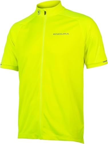 Endura Xtract Shortsleeve Cycling Jersey II | Quick-Dry | Reflective Logos | Silicone Grip Jersey Bright Yellow