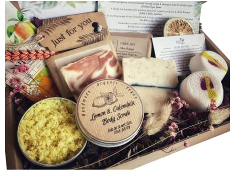Set per doccia e cura della pelle vegano, regalo di lusso per doccia, floreale fruttato, box spa fatto a mano, vaporizzatori per doccia, aromaterapia, regalo di compleanno, regalo per mamma vegana,