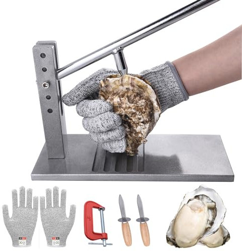 HILAZA Oyster Shucker Machine, Oyster Clam Shucking Tool Set Comercial Oyster Opener Kit