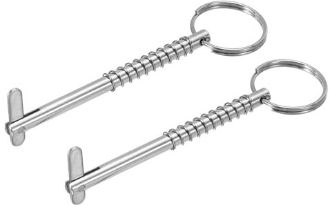 PATIKIL Goupille de Dégagement Rapide en Acier Inoxydable 316, 2Pcs, Longueur Utilisable 2,63, Longueur Totale 3, Diamètre 0,2, Quincaillerie Marine avec Came Verrouillage Et Ressort