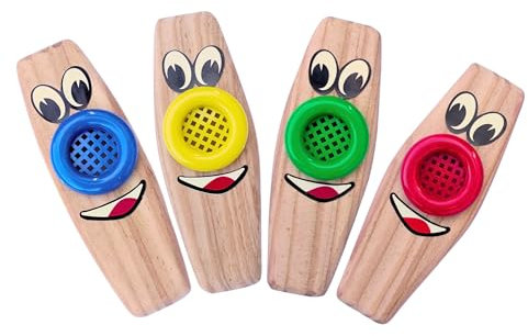 Plaschke Kazoo, Singspiel aus Lärchen-Holz, handgemacht in Südtirol, Italien ohne Lacke, für Kinder & Erwachsene (Blau)