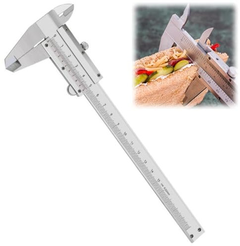 Pied à Coulisse Avec Vis de Blocage, Pied à coulisse Analogique, Pied à Coulisse Portable 0‑150mm, Pied à Coulisse Acier Inoxydable pour Professionnel/L'Industrie/Le Bricolage/La Maison