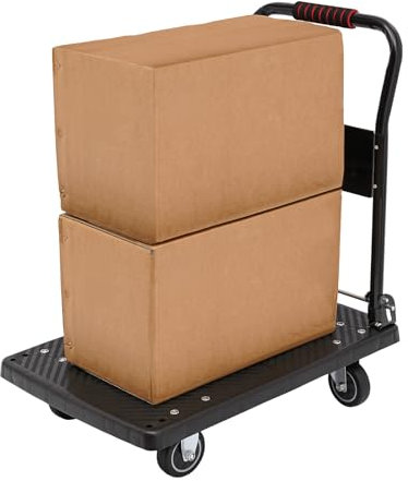Plattformsvagn, hopfällbar förvaringsvagn, industri, plattformsvagn, parkeringsbroms, transporthjälp, hopfällbar vagn, paketvagn