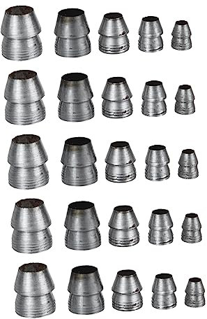 SEWOART 25pcs Round Steel Wedges Set for Hammer and Axe Handles Iron Wedge Accessories Multiple Sizes 8mm-16mm Diameter Safe and Sturdy for Tool Reinforcement