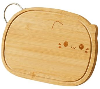 Tabla de cortar con de gato, tabla de cortar de madera con mango de acero, bloque de carnicero para carne, tabla de trinchar para carne de , verduras, barbacoa, accesorios ligeros de