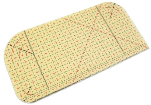 Righellos Sartoriale per Patchwork, 10 x 20 cm Righello per Orli Resistente al Calore, Stiratura a Caldo Righello per Stirare, Stirare, Orlare, Metrico
