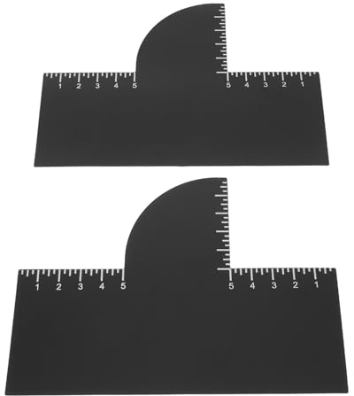 EPIGEIST 2 Pezzi Scheda di Potenziamento per Barbiere in Plastica Resistente con Indicatori di Misura per Modellare Attaccatura Capelli e Barba Guida Precisa per Styling Professionale e