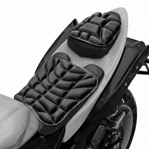 DAHJSD Cojín Asiento Moto Gel para Yamaha Nmax155 Nmax125 NMAX 125 155XMAX 300 MT15, Asiento Gel Moto Amortiguador y Transpirable, Cojín de Asiento Moto Cómodo Duradero Accesorios