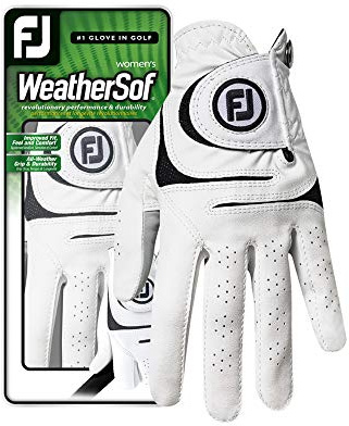 FootJoy Women's WeatherSof Pair Prior Generation Golf Gloves, White, Large