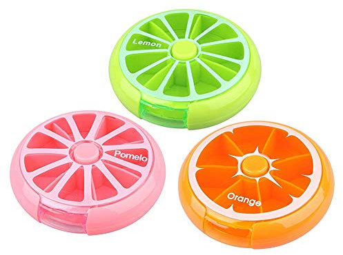 Kaxich 3 pièces Pilulier Journalier Voyage Boîte à Pilules en Plastique Distributeur pour Médicament et Vitamines