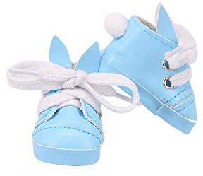 Aeromdale Puppenschuhe Schnürschuhe Hasenohren 5cm Schuhe für 14,5 1/6 32-34cm BJD Puppenschuhe - Blau - 1 Paar
