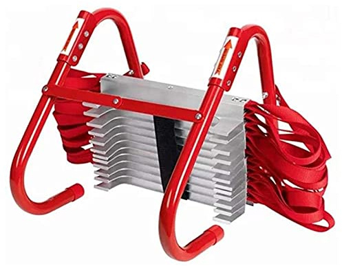 YZJJ Retractable Fire Escape Ladder 3 Story with Anti-Skid Rungs Portable Emergency Escape Ladder, Easy to Deploy & Store