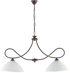 Be-Light Lámpara de araña de Arte pobre en Hierro Negro óxido Dos Luces 92x h50 cm