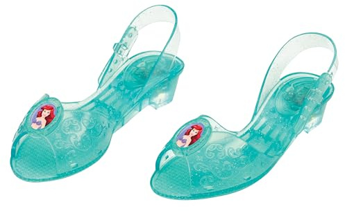 Ariel Light Up Shoes, Official Disney Princess Light-Up Costume Shoes with Ariel Emblem, Kids Size 11/12 Medium