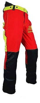 FOREST FIGHTER Start-Up AIR Schnittschutzhose - rot - Bundhose - Forsthose - Forstkleidung (5XL, Kurz)
