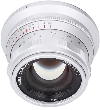 35 mm F1.4 helbilds porträttobjektiv, stor bländare Manuell fokus kameralins för Z Mount spegellösa kameror Kompatibel med Z30 Z5 Z6 Z6II Z7 Z7II Z8 Z9 ZFC(Vit) (Vit)