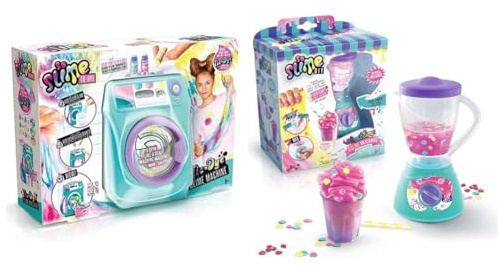 Canal Toys So Slime SSC 134 DIY Tie Dye Slime mit Waschmaschine Mixer und SSC 153 DIY Slime Milkshake Maker mit Perlen für Dekorationen und Mixer Machen Sie Ihre eigenen duftenden Schleim