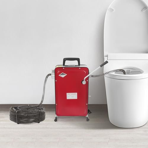 Macchina per la pulizia dei tubi, dispositivo elettrico per la pulizia dei tubi con spirale da 14,5 m, pulitore per tubi da 400 giri/min per tubi, lavandini, docce, scarichi a pavimento, canali di