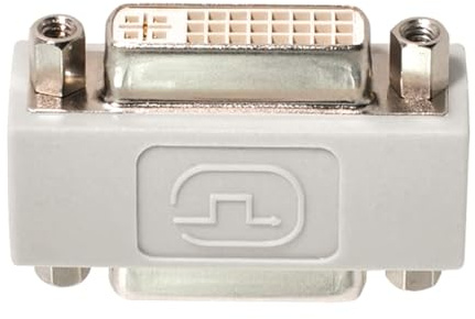Fasizi Adaptador de extensión de vídeo DVI 24+1 hembra a DVI 24+1 hembra, acoplador recto para tarjeta gráfica, doble enlace