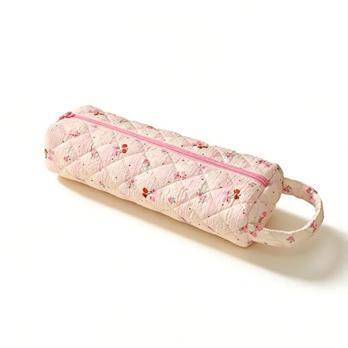 Tastetreasure Sac de voyage matelassé floral pour outils de coiffure, trousse de toilette douce et esthétique pour femme, organisateur rembourré pour fer à friser et accessoires
