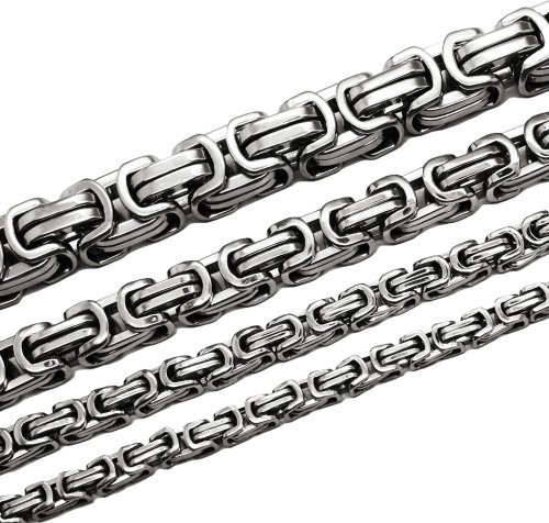 Soul-Cats Set Königskette Halskette aus Edelstahl für Herren und Damen in Silber Länge: 60 cm Stärke: 5 mm und Armband Länge: 22 cm