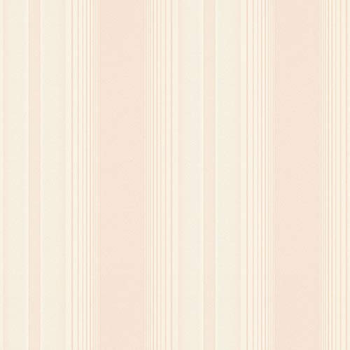 Papier peint intissé rayures 330854 33085-4 A.S. Création Hermitage 10 | Beige/Crème/Gris/Rose | Rouleau (10,05 x 0,53 m) = 5,33 m²