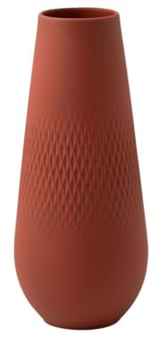 Villeroy & Boch Manufacture Collier Terre Vaso Carre Alto Da Fiori, Per Comò E Tavole Di Festa, Porcellana, Lavabile A Mano, Marrone Terre, Alto