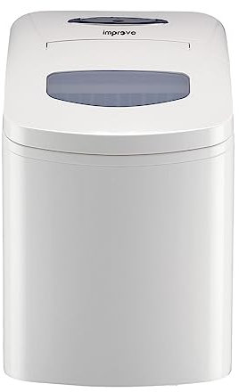 Improve IMPMG18ZB - Máquina de hielo de 10 kg, 150 W, 9 cubitos de hielo en 9 minutos, depósito de agua 1,7 L, cesta y recogedor