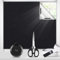Fenster Verdunklungsrollo Ohne Bohren,100% Lichtundurchlässig & Sonnenschutz 420D Oxford Verdunklungsstoff mit Saugnäpfen| 1m x 1,45m Schwarz| Dachfenster Verdunkelung Sonnenschutzfolie