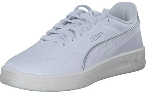 PUMA Court Lally Dayinight Sneaker Donna, Puma White Puma - Puma, Colore: Argento, 38 EU